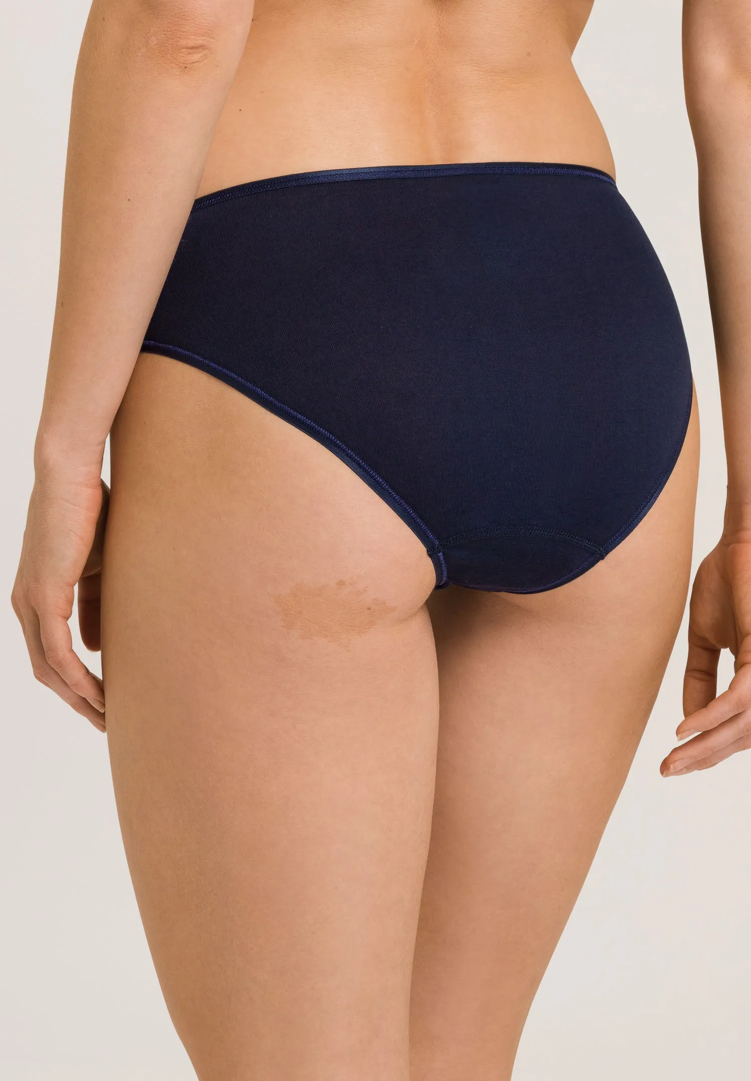 Cotton Seamless Cotton Hi-Cut Full Brief | Deep Navy 71626-1610