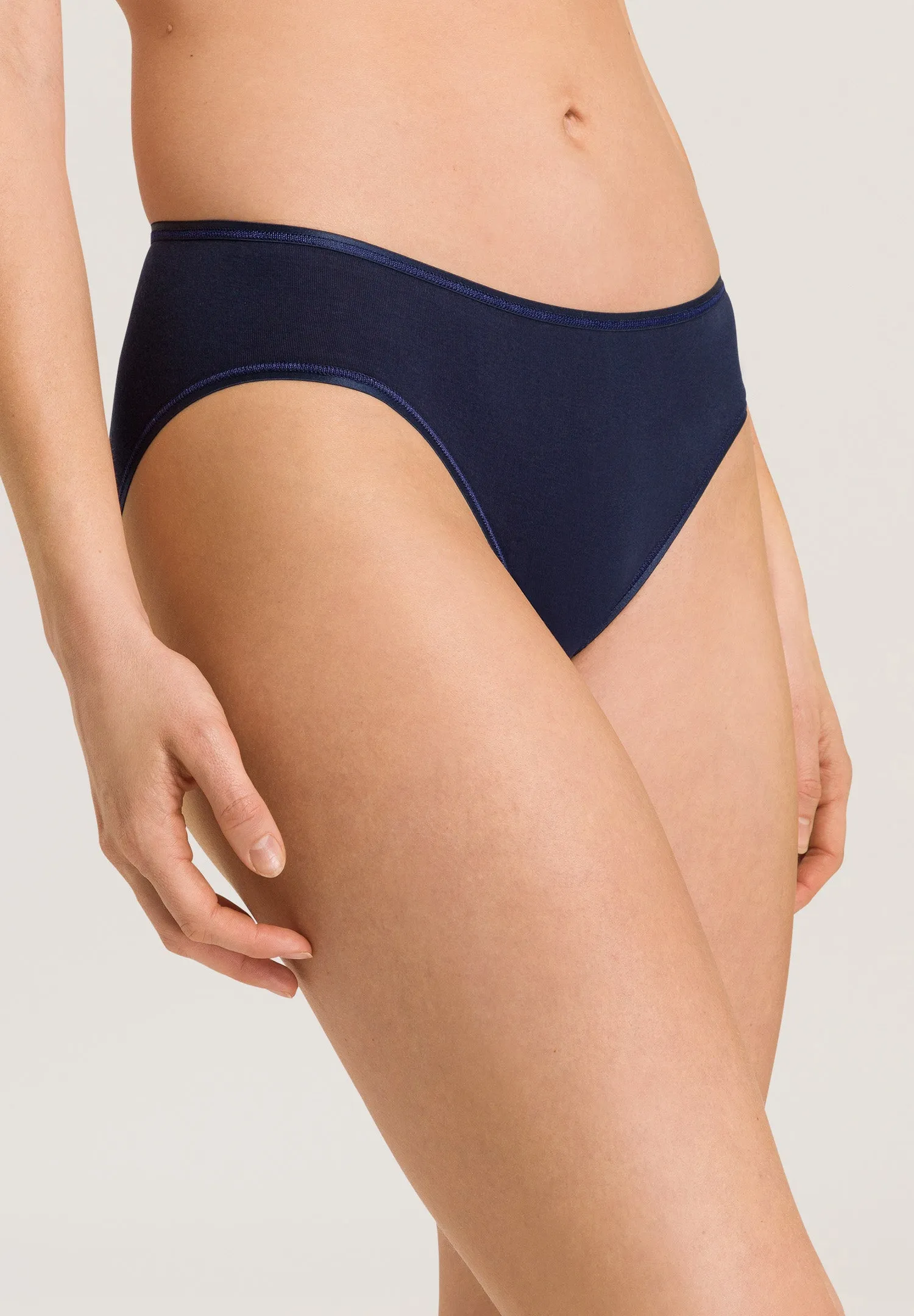 Cotton Seamless Cotton Hi-Cut Full Brief | Deep Navy 71626-1610