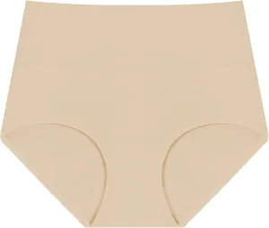 Cotton Underwear for Women High Waist Full Coverage Briefs Comfort Soft Panties Trendy Breathable Underwear