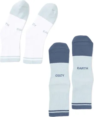 Cozy Earth Essential Quarter Socks for Women and Men – Soft Mercerized Cotton Crew Socks 2-Pack Set – Heel & Arch Support