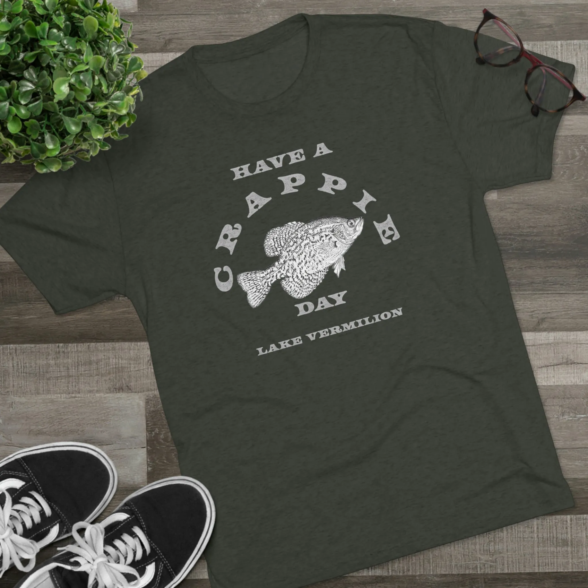 Crappie Day - Lake Vermilion - Light Graphic - Unisex Tri-Blend Crew Tee