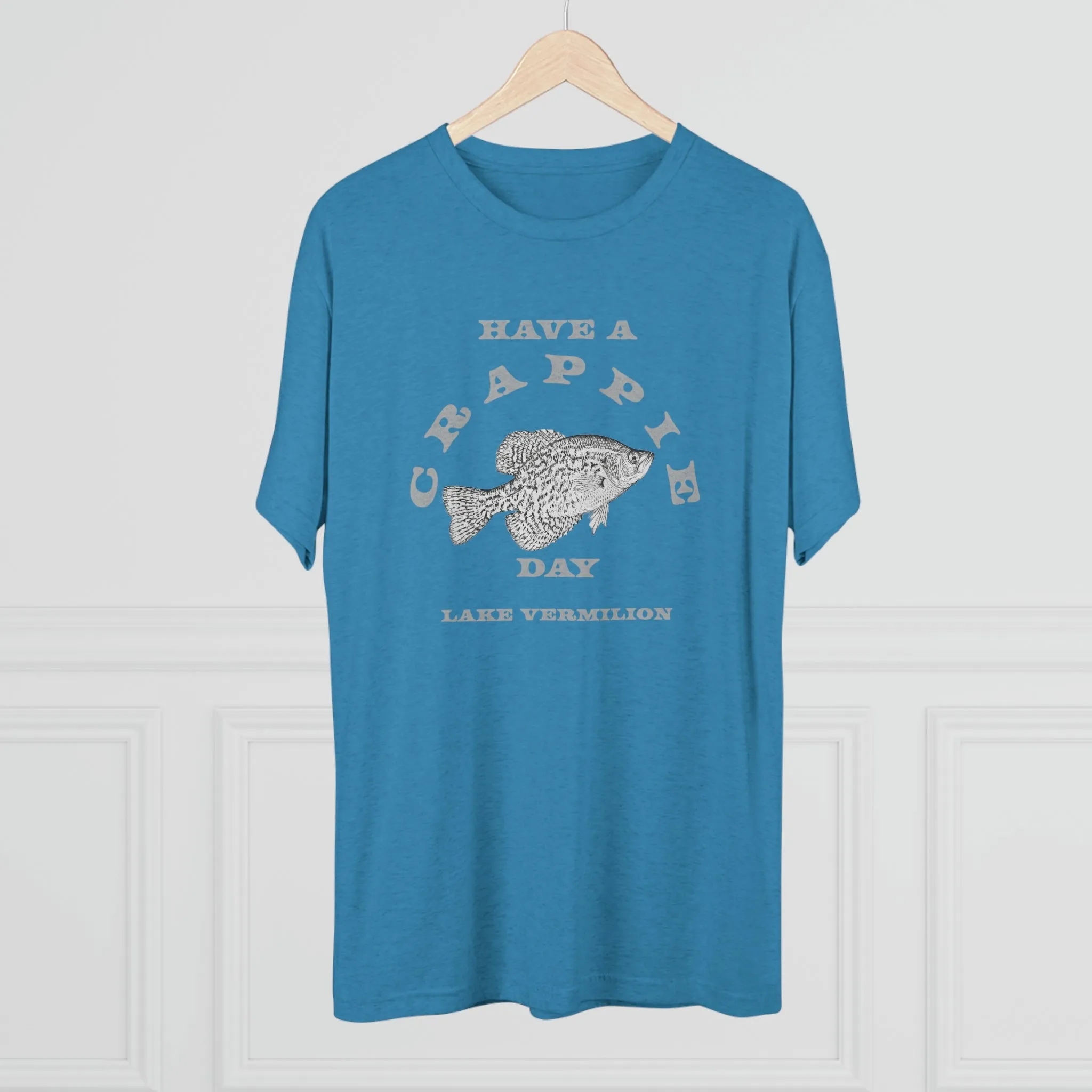 Crappie Day - Lake Vermilion - Light Graphic - Unisex Tri-Blend Crew Tee
