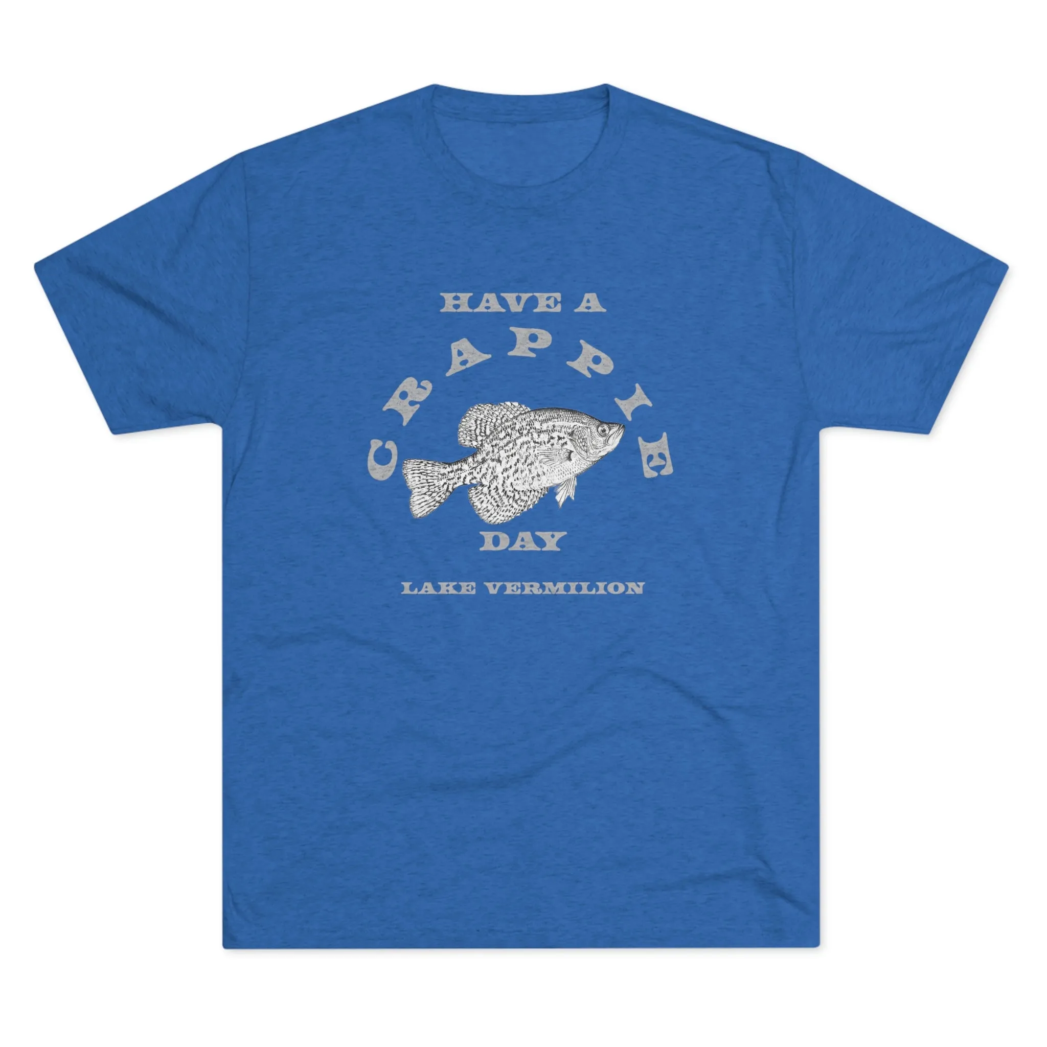 Crappie Day - Lake Vermilion - Light Graphic - Unisex Tri-Blend Crew Tee