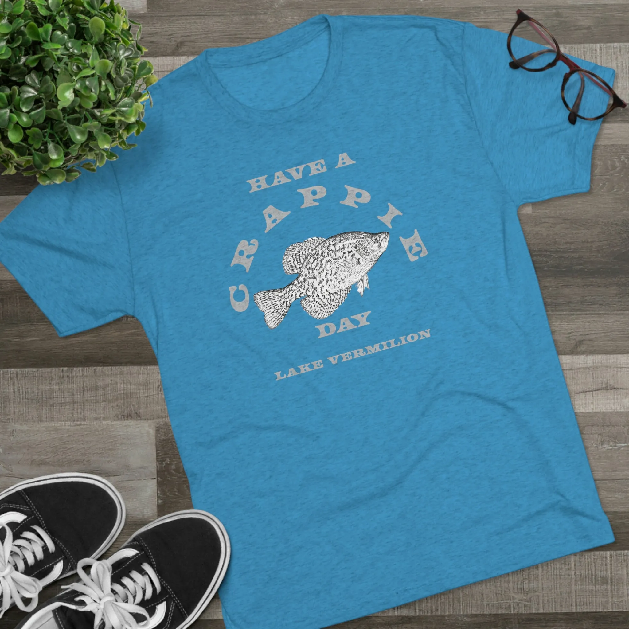 Crappie Day - Lake Vermilion - Light Graphic - Unisex Tri-Blend Crew Tee