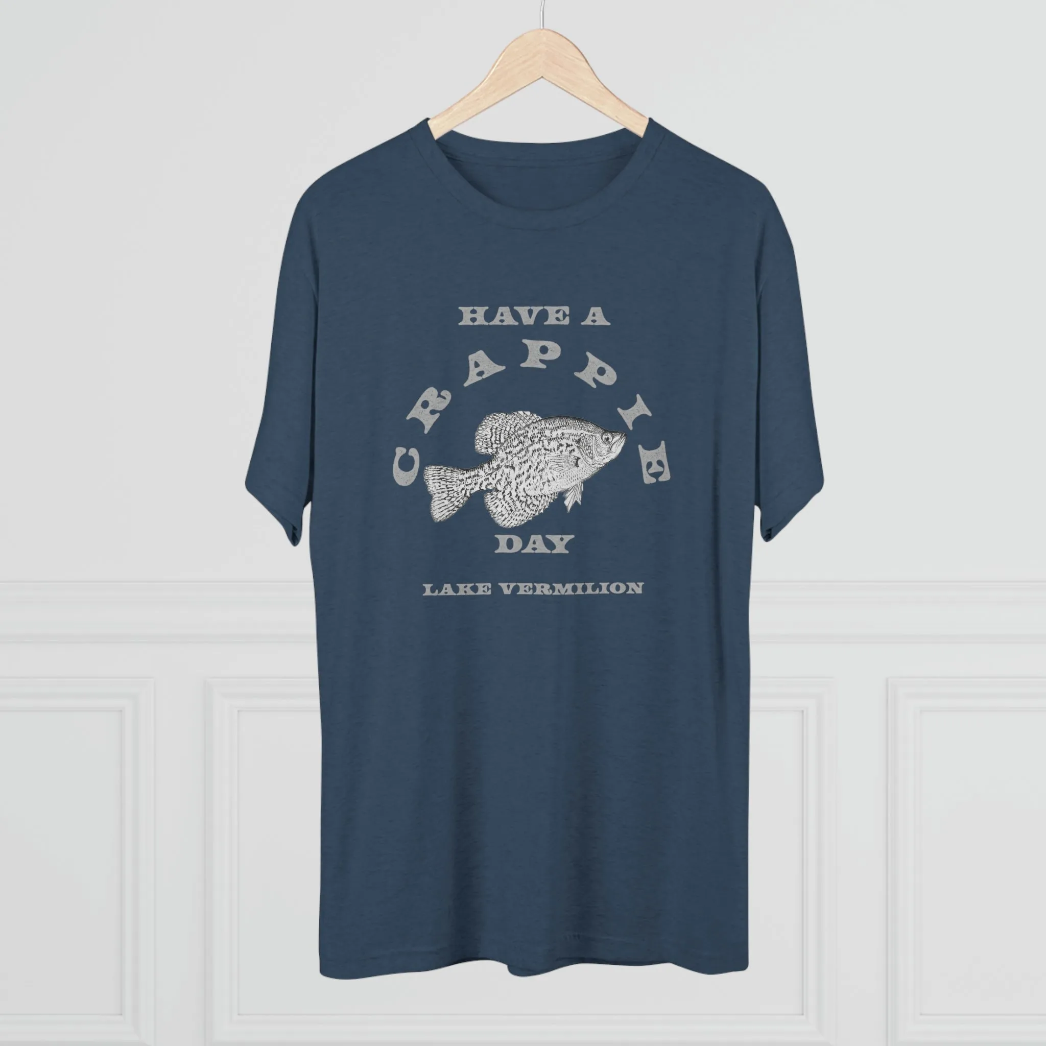 Crappie Day - Lake Vermilion - Light Graphic - Unisex Tri-Blend Crew Tee