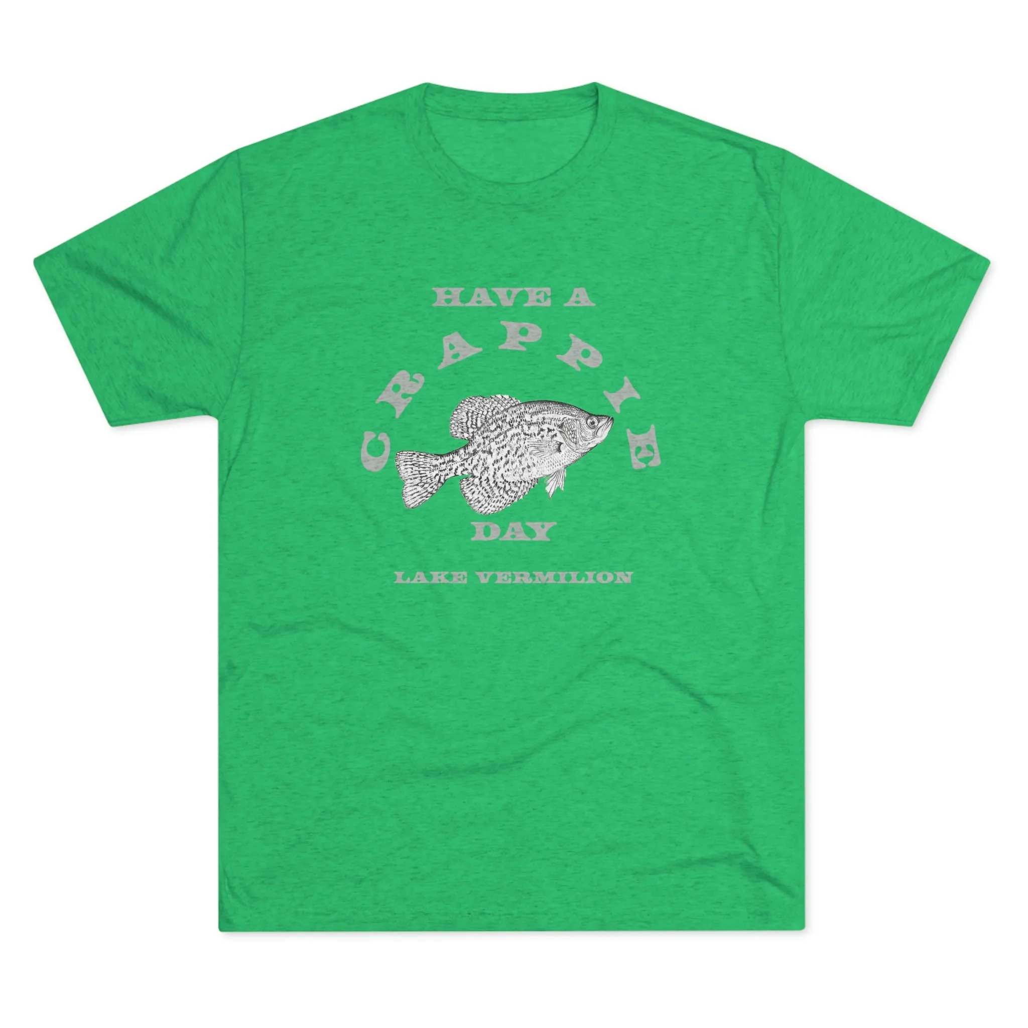 Crappie Day - Lake Vermilion - Light Graphic - Unisex Tri-Blend Crew Tee
