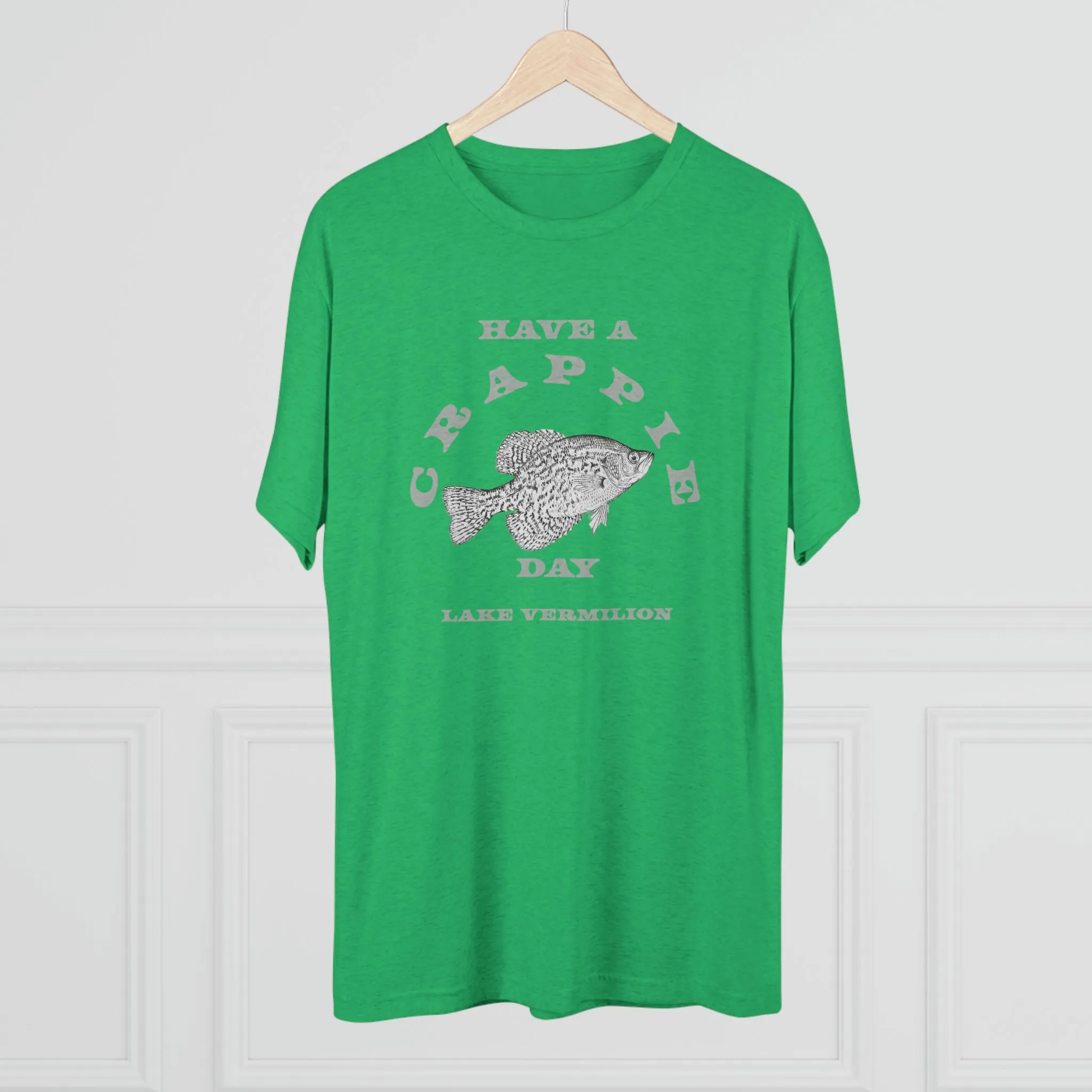Crappie Day - Lake Vermilion - Light Graphic - Unisex Tri-Blend Crew Tee