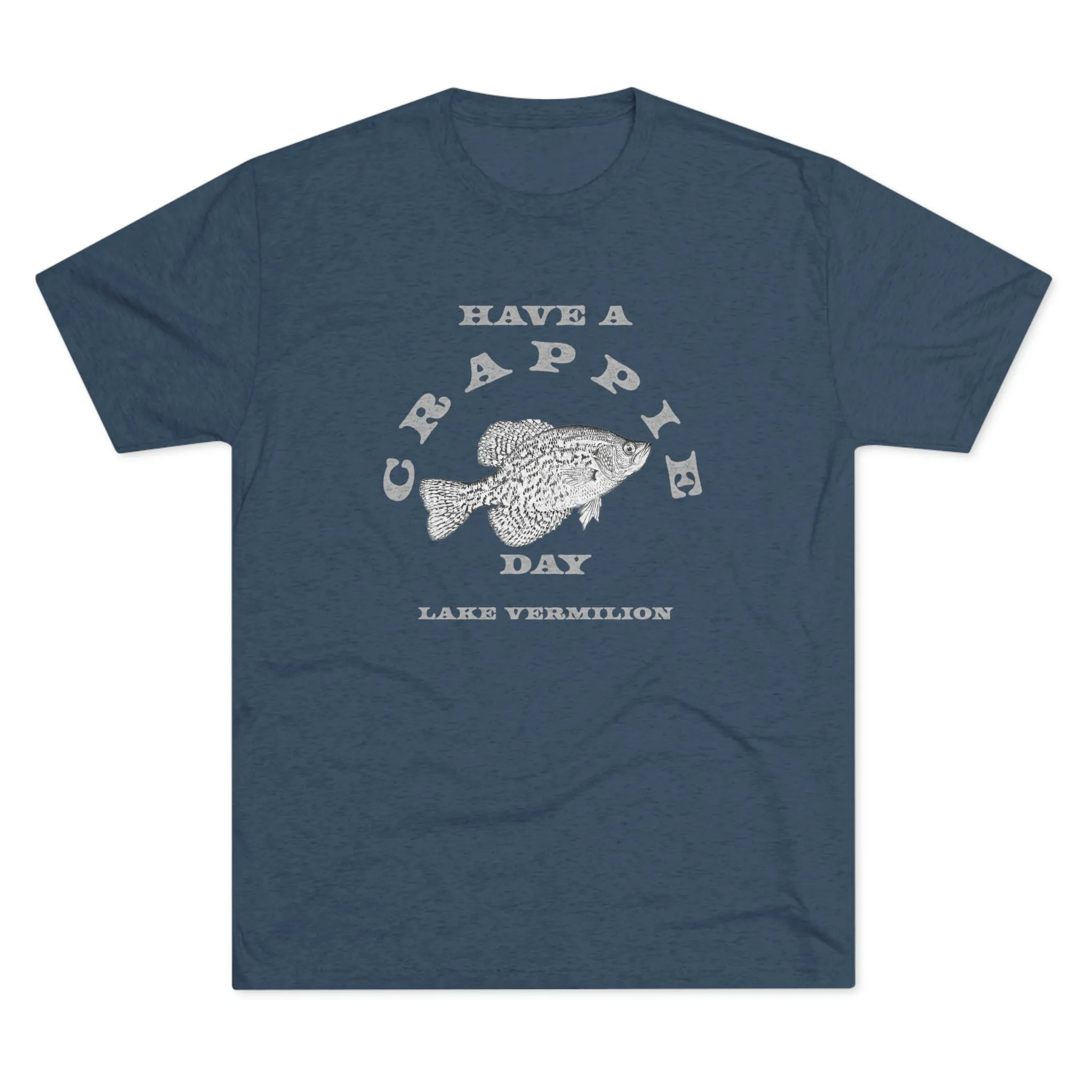 Crappie Day - Lake Vermilion - Light Graphic - Unisex Tri-Blend Crew Tee