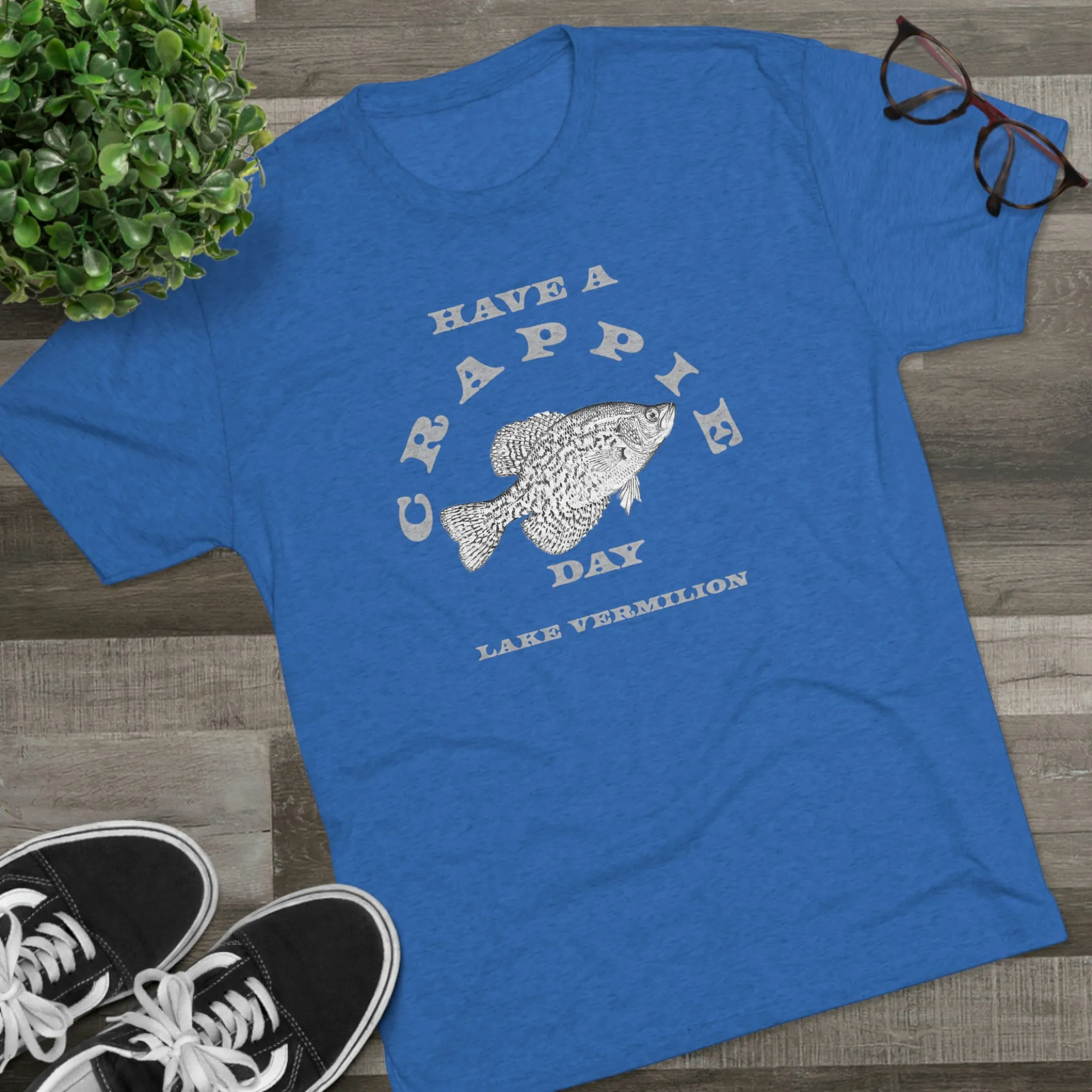 Crappie Day - Lake Vermilion - Light Graphic - Unisex Tri-Blend Crew Tee