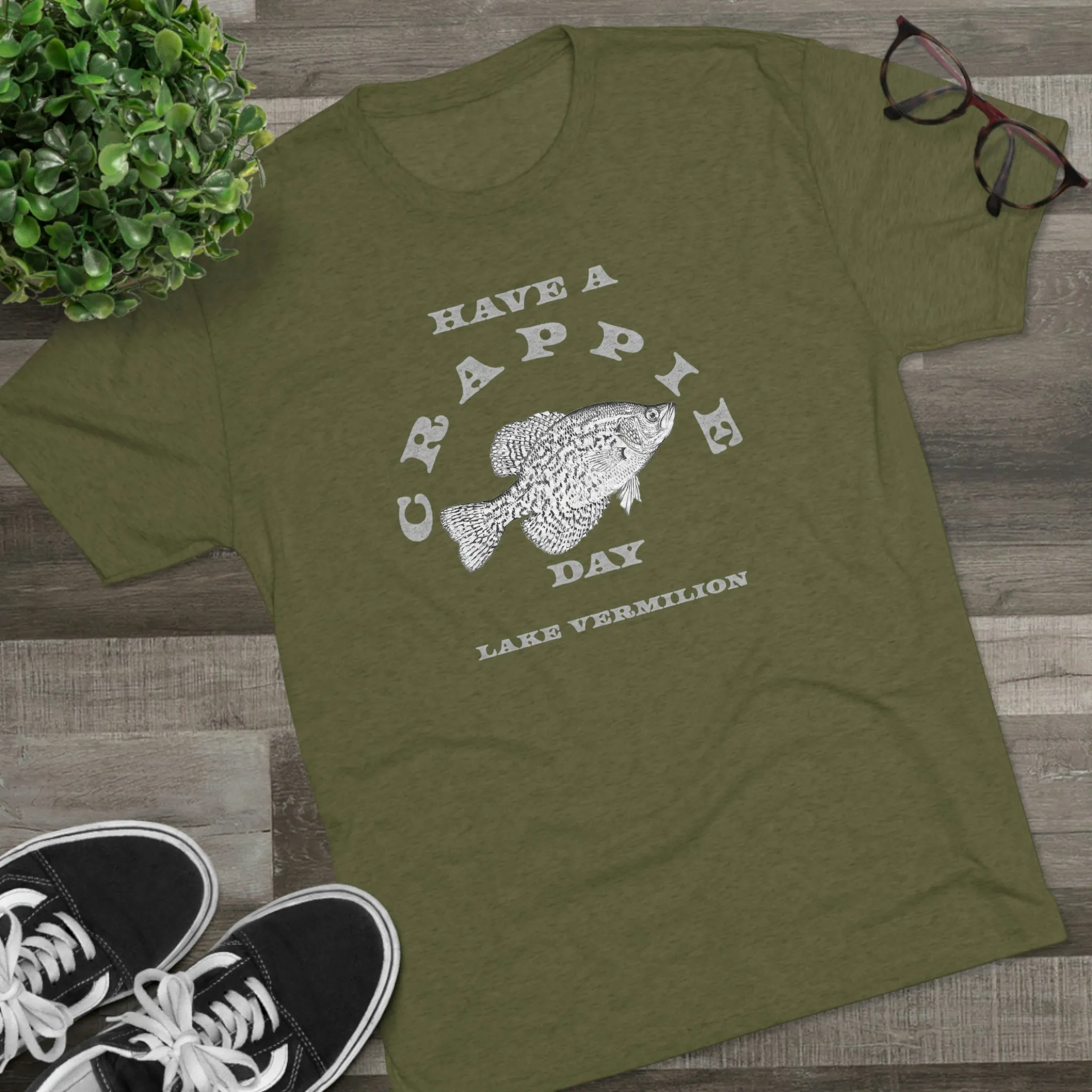 Crappie Day - Lake Vermilion - Light Graphic - Unisex Tri-Blend Crew Tee