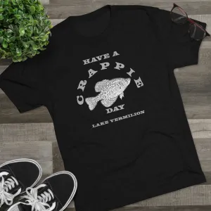 Crappie Day - Lake Vermilion - Light Graphic - Unisex Tri-Blend Crew Tee