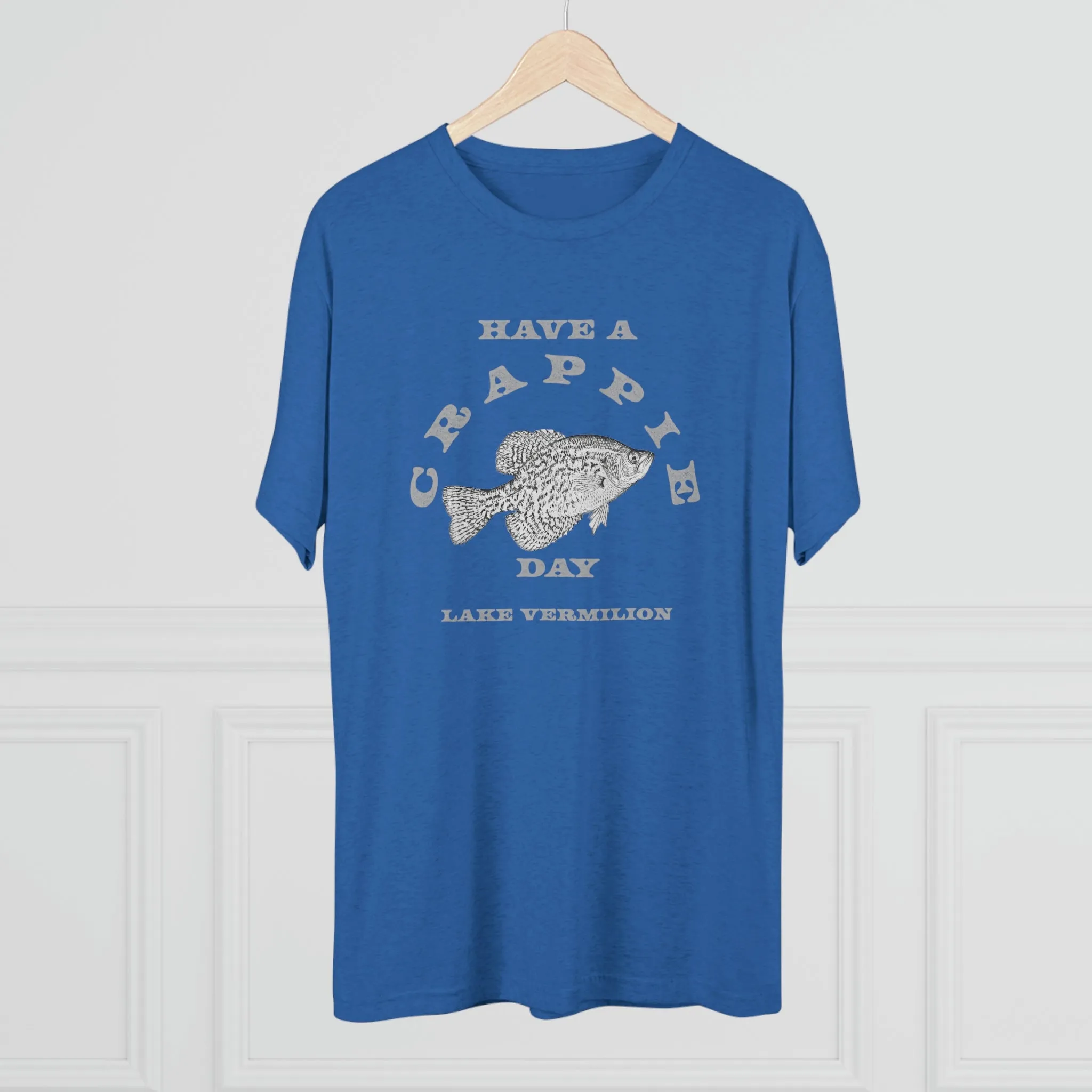 Crappie Day - Lake Vermilion - Light Graphic - Unisex Tri-Blend Crew Tee
