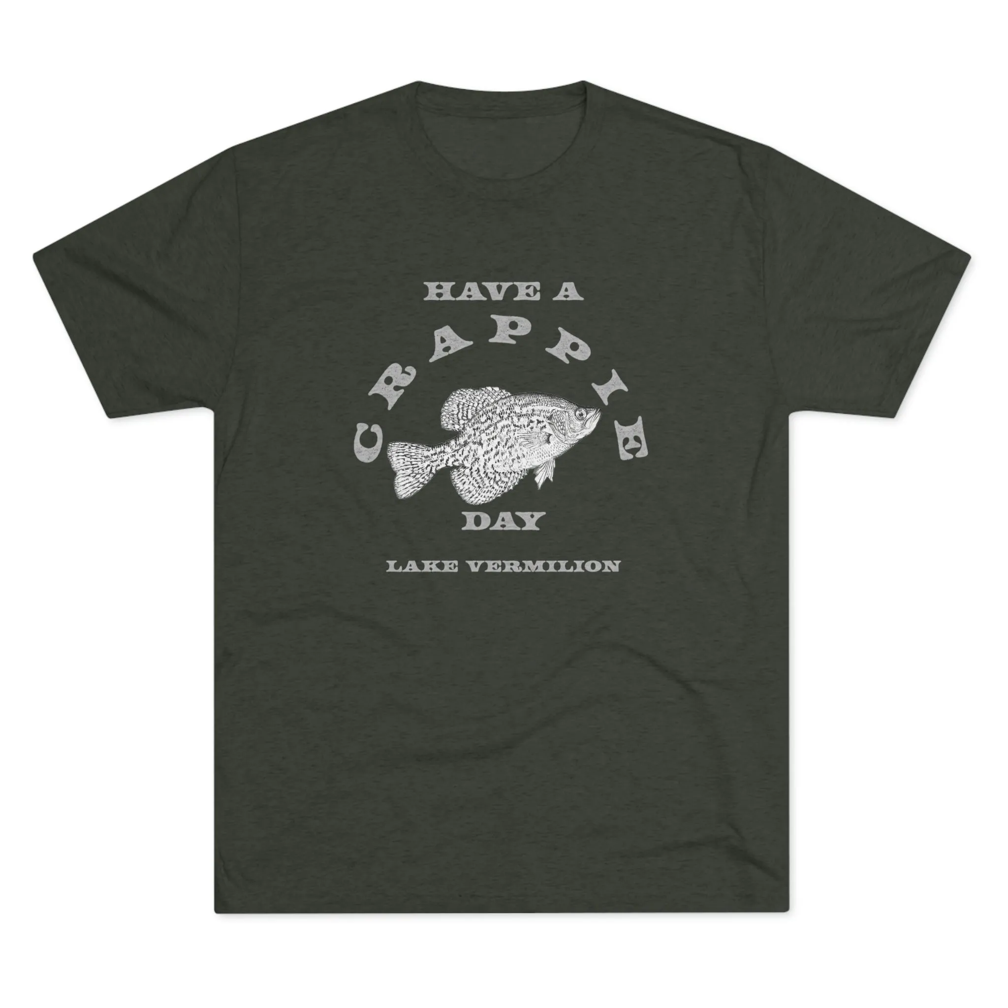 Crappie Day - Lake Vermilion - Light Graphic - Unisex Tri-Blend Crew Tee