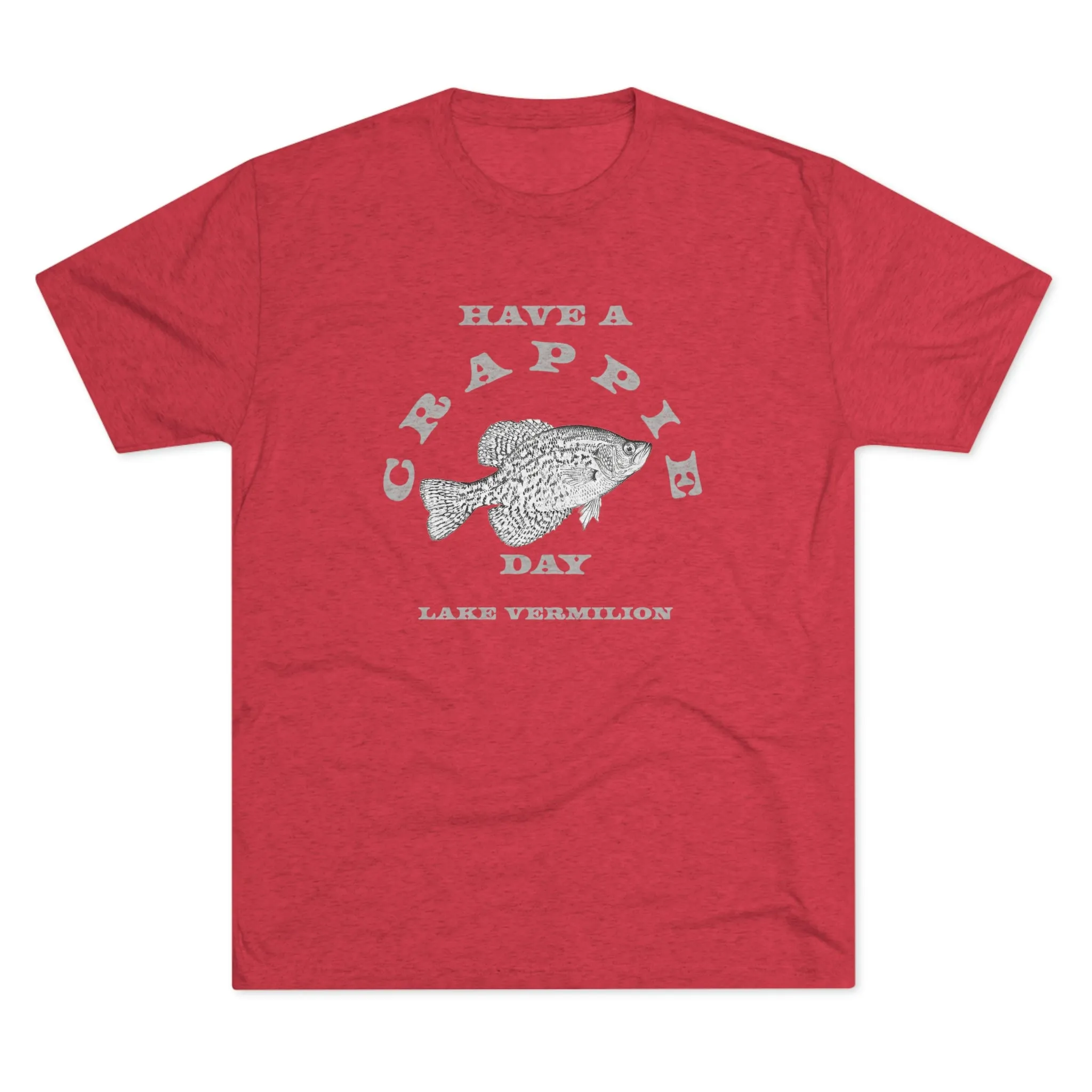 Crappie Day - Lake Vermilion - Light Graphic - Unisex Tri-Blend Crew Tee