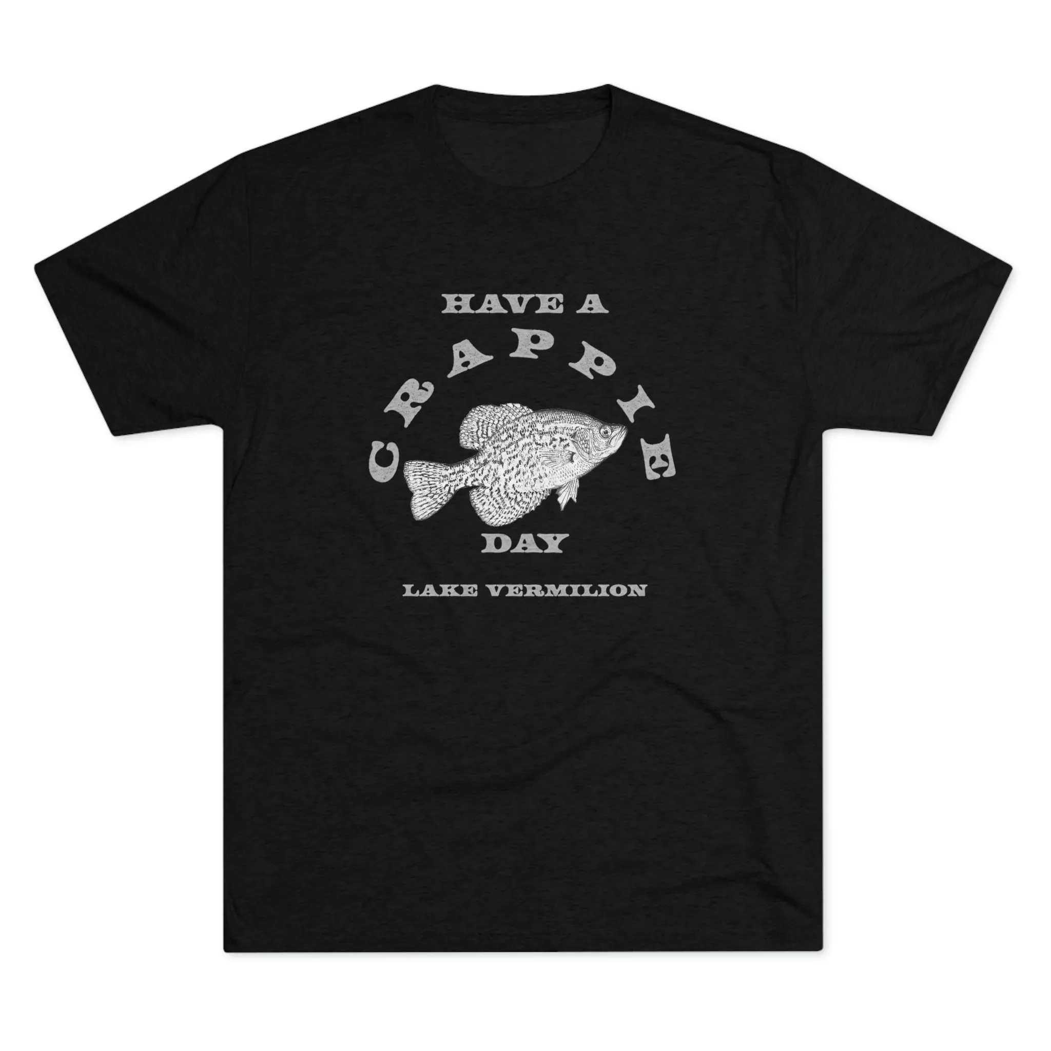 Crappie Day - Lake Vermilion - Light Graphic - Unisex Tri-Blend Crew Tee