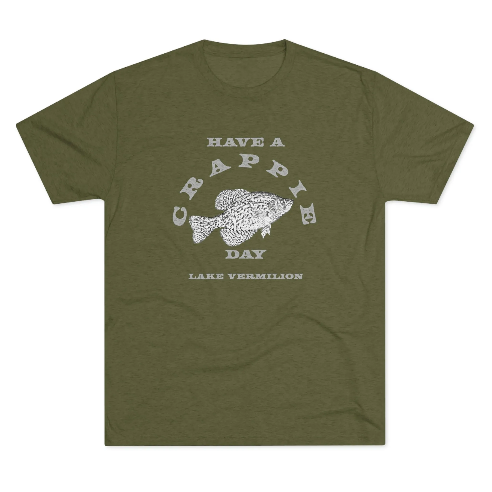 Crappie Day - Lake Vermilion - Light Graphic - Unisex Tri-Blend Crew Tee