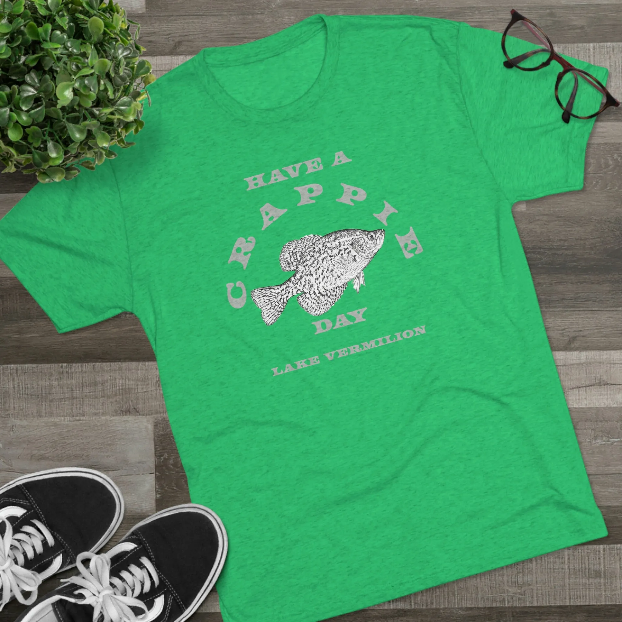 Crappie Day - Lake Vermilion - Light Graphic - Unisex Tri-Blend Crew Tee