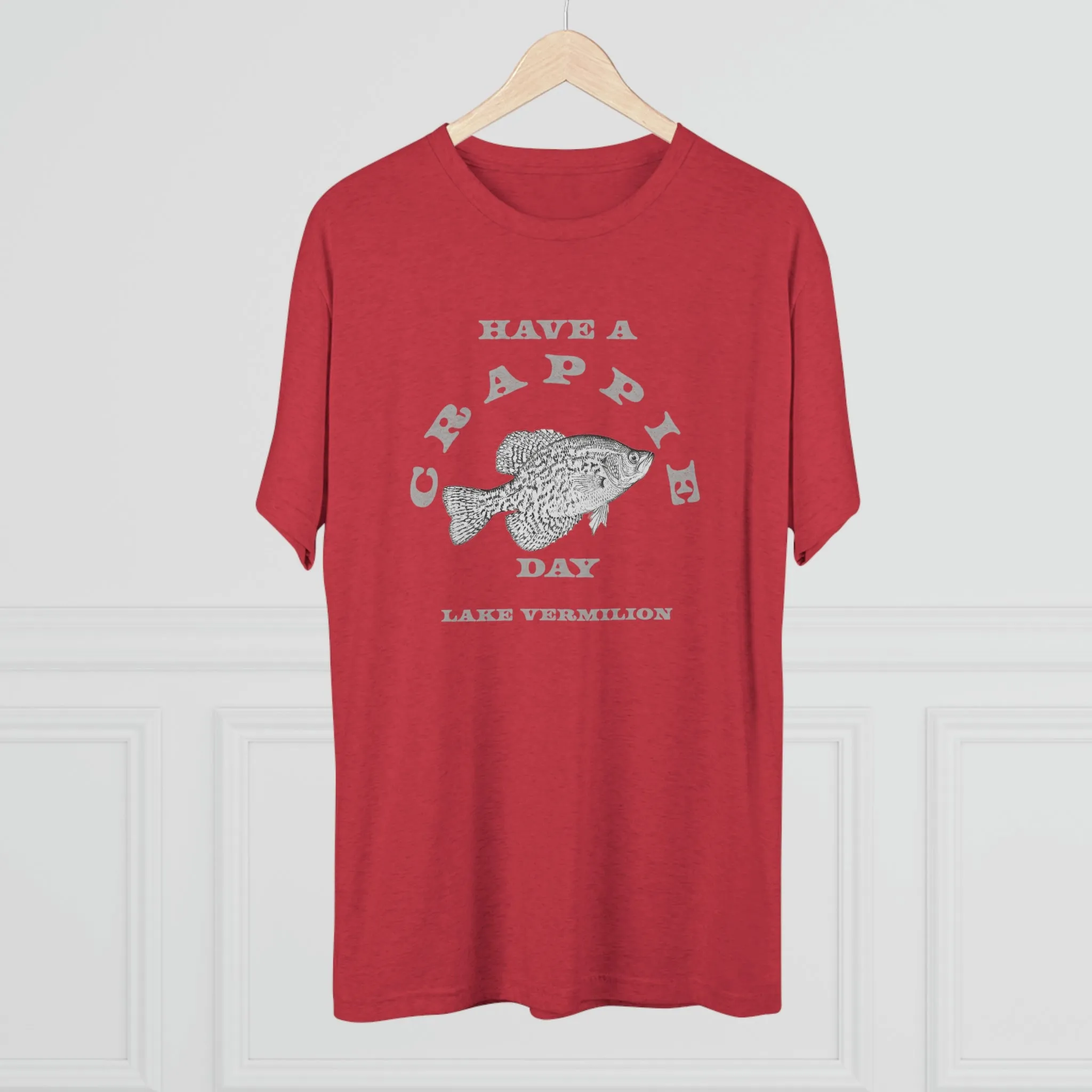 Crappie Day - Lake Vermilion - Light Graphic - Unisex Tri-Blend Crew Tee
