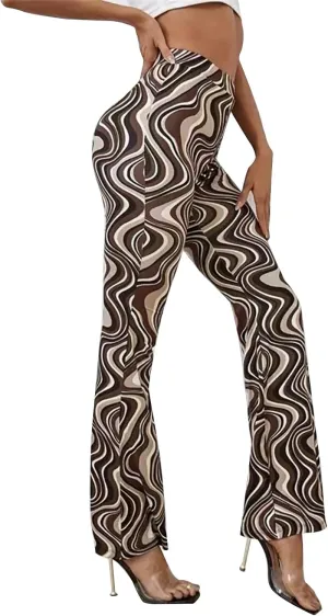 Crazy Yoga Leggings for Women Flared Pants Fitness Yoga Pants Fold Over Leggings for Women High Waist Yoga Pants