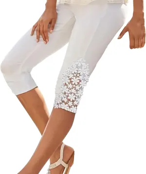 CRNTCEM Womens Cropped 3/4 Crop Leggings Pants Office Work Going Out Party Leggings Slim Fit Fashion Casual Cropped Pant