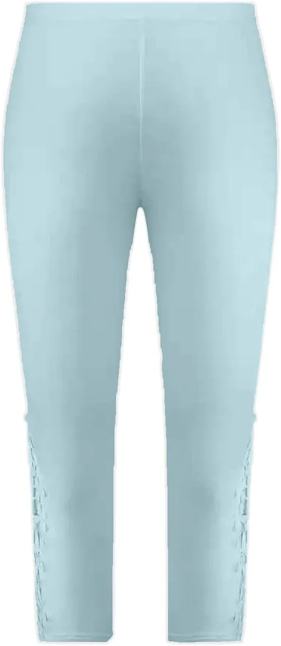CRNTCEM Womens Cropped 3/4 Crop Leggings Pants Office Work Going Out Party Leggings Slim Fit Fashion Casual Cropped Pant