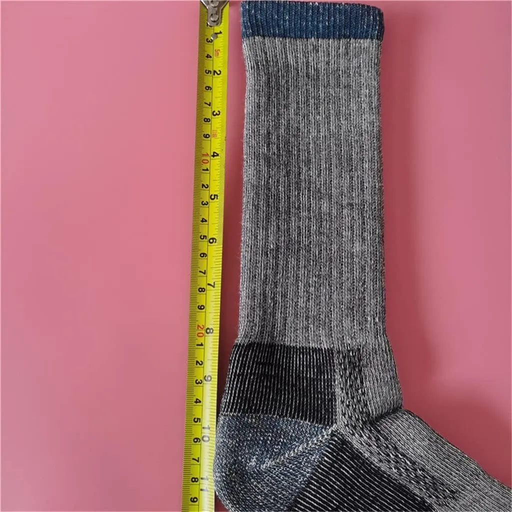 CSCDD 3 Pairs Mens Wool Socks Hiking Crew Work Socks Thermal Warmest