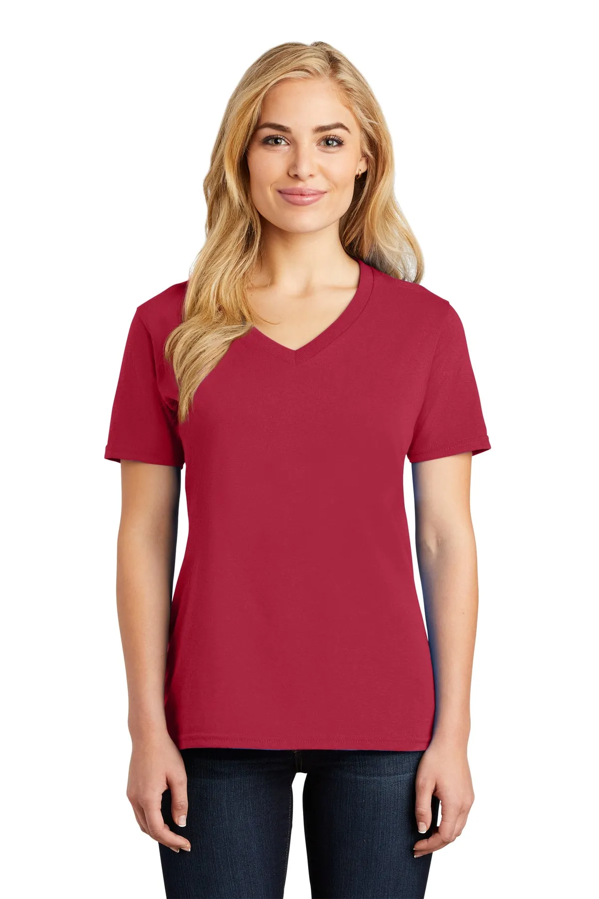 Custom Embroidered Ladies V-Neck T-Shirt - Personalized Shirt - Custom Gift - 4in x 4in Embroidery Included - Extended Colors 1