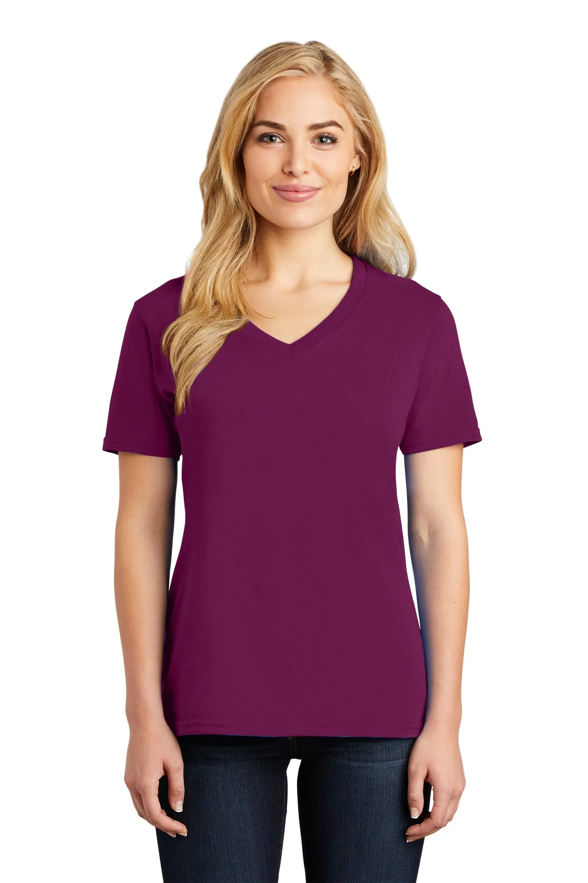 Custom Embroidered Ladies V-Neck T-Shirt - Personalized Shirt - Custom Gift - 4in x 4in Embroidery Included - Extended Colors 1