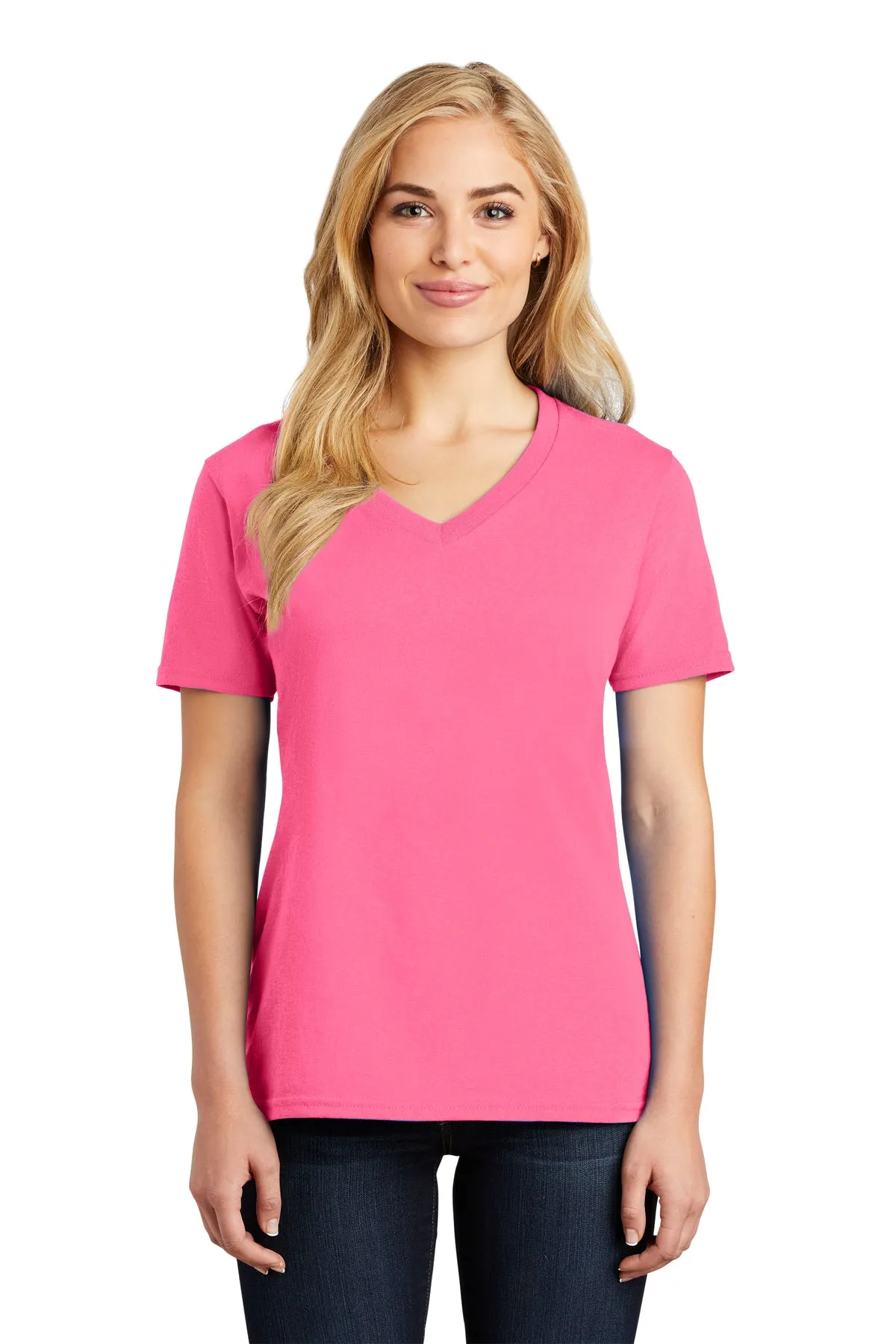 Custom Embroidered Ladies V-Neck T-Shirt - Personalized Shirt - Custom Gift - 4in x 4in Embroidery Included - Extended Colors 1