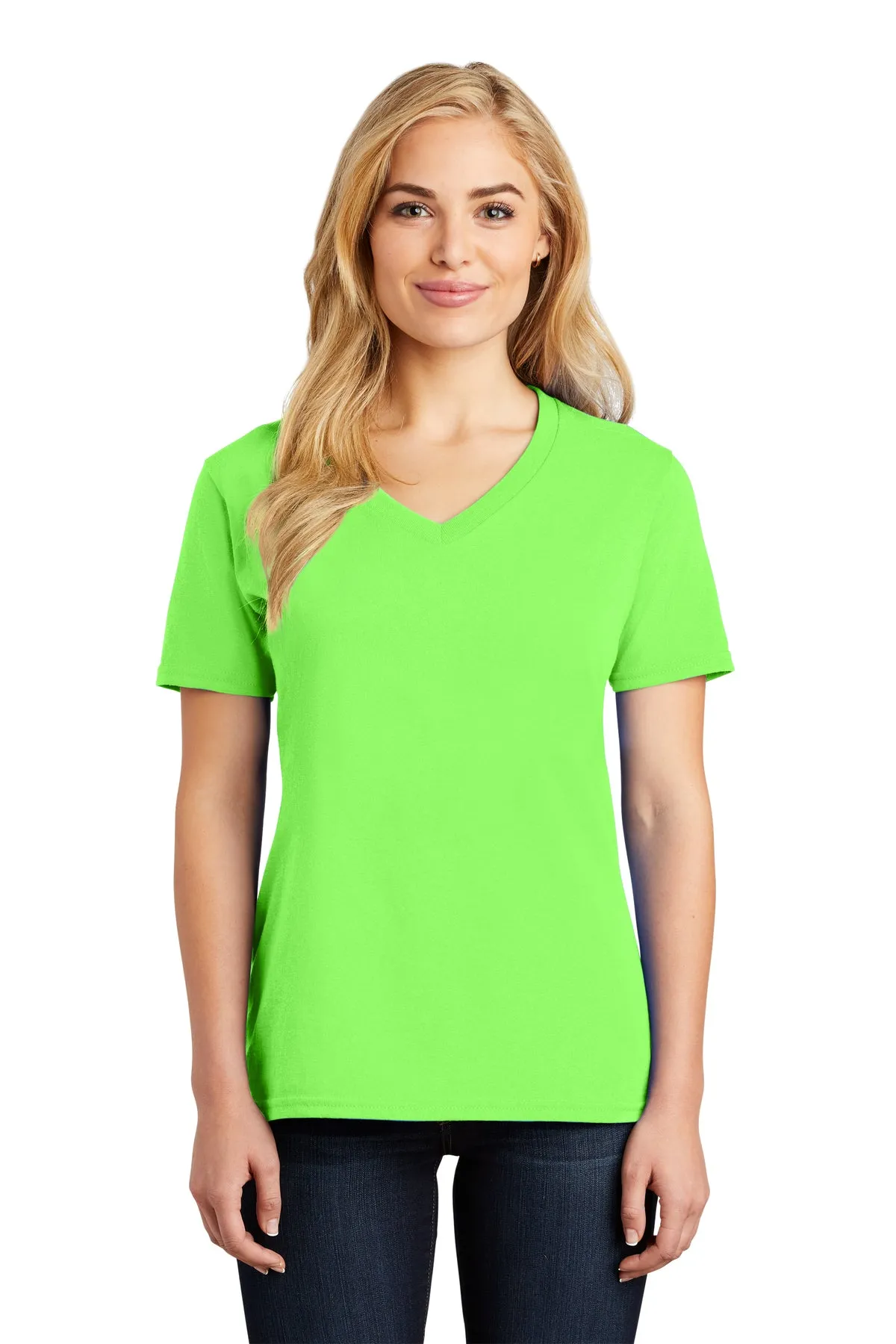 Custom Embroidered Ladies V-Neck T-Shirt - Personalized Shirt - Custom Gift - 4in x 4in Embroidery Included - Extended Colors 1