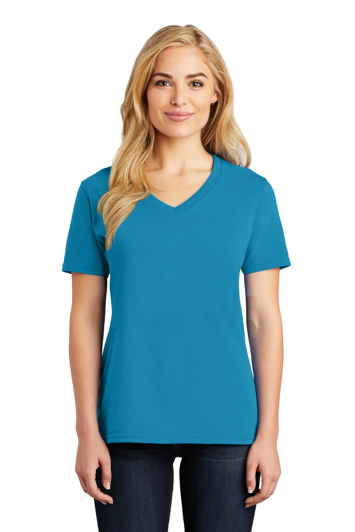 Custom Embroidered Ladies V-Neck T-Shirt - Personalized Shirt - Custom Gift - 4in x 4in Embroidery Included - Extended Colors 1