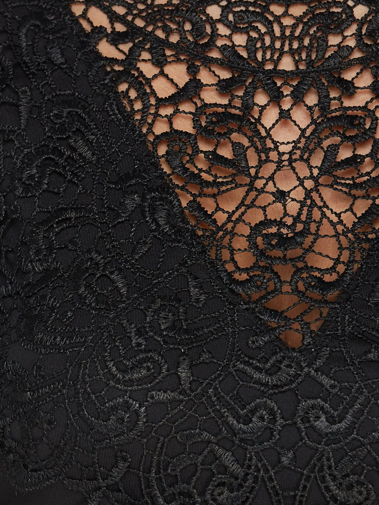 Custom V-Neck Lace-Up Long Sleeve Black Top