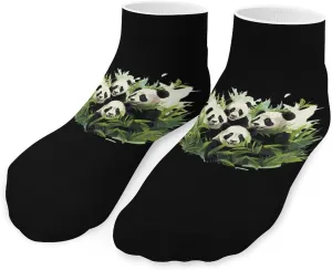 Cute Pandas Unisex Ankle Socks Athletic Low Cut No Show Sock Breathable Stocking