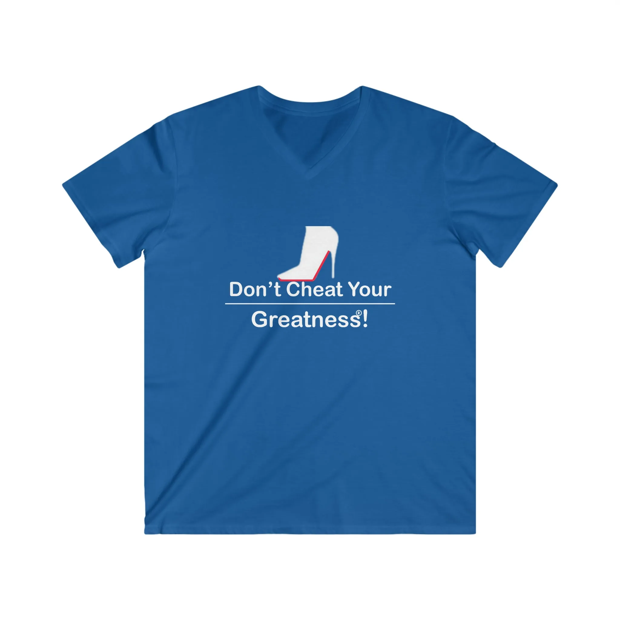 DCYG Red Bottoms Fitted V-Neck Short Sleeve Tee