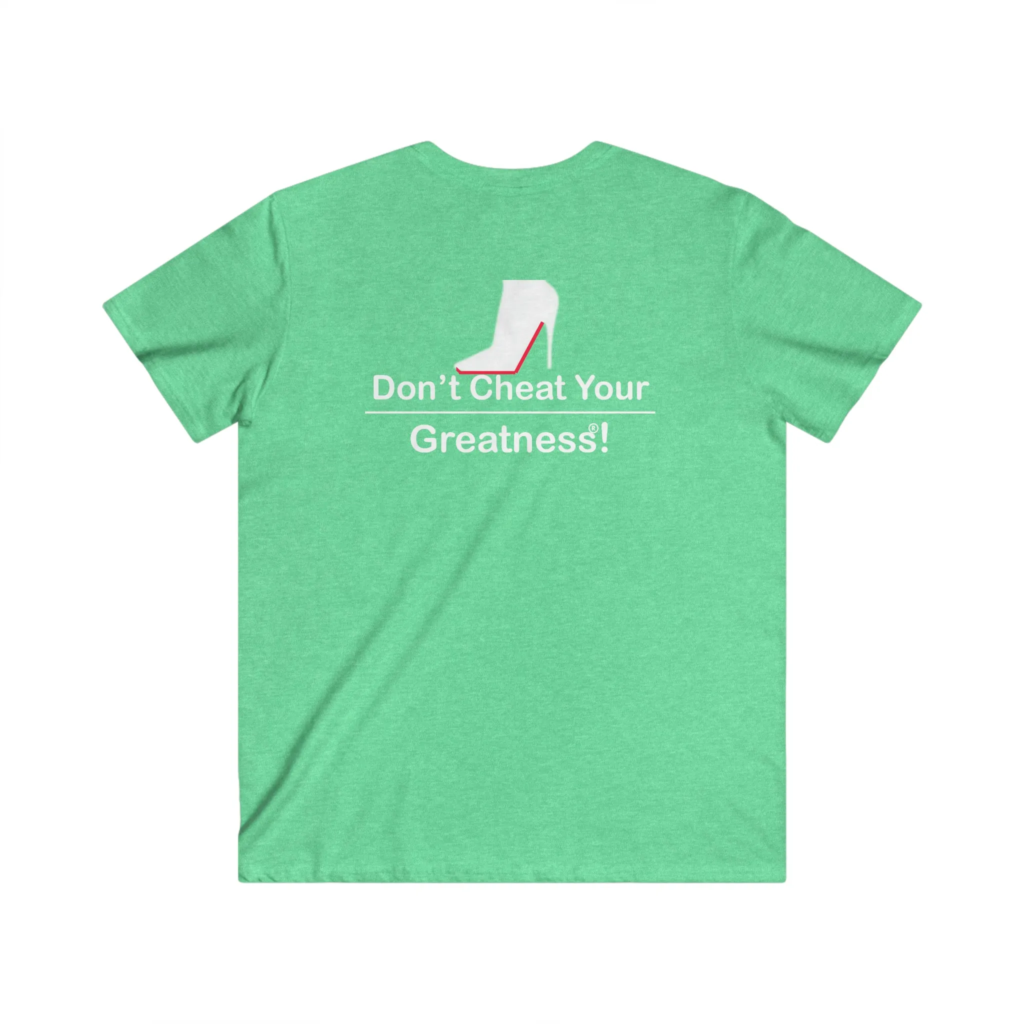 DCYG Red Bottoms Fitted V-Neck Short Sleeve Tee