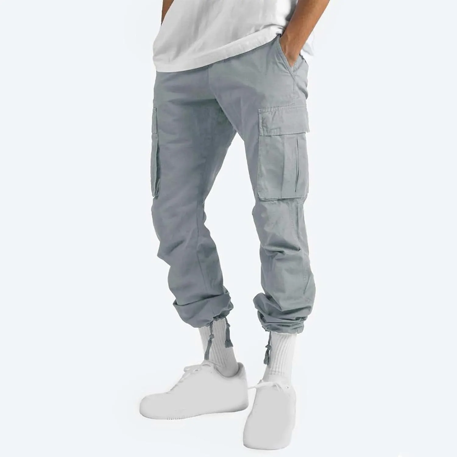 Dgoopd Cargo Pants for Men Big and Tall Ripstop Pants Outdoor Hiking Cargo Pants Lightweight Tactical Work Pants Joggers