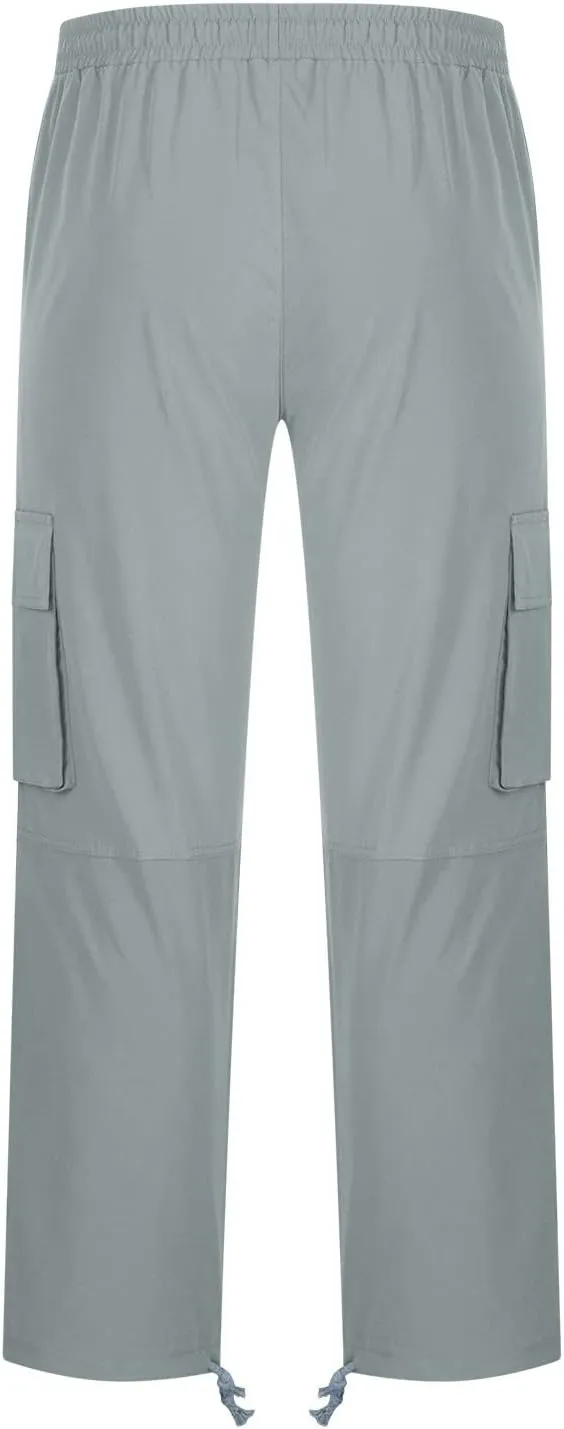 Dgoopd Cargo Pants for Men Big and Tall Ripstop Pants Outdoor Hiking Cargo Pants Lightweight Tactical Work Pants Joggers