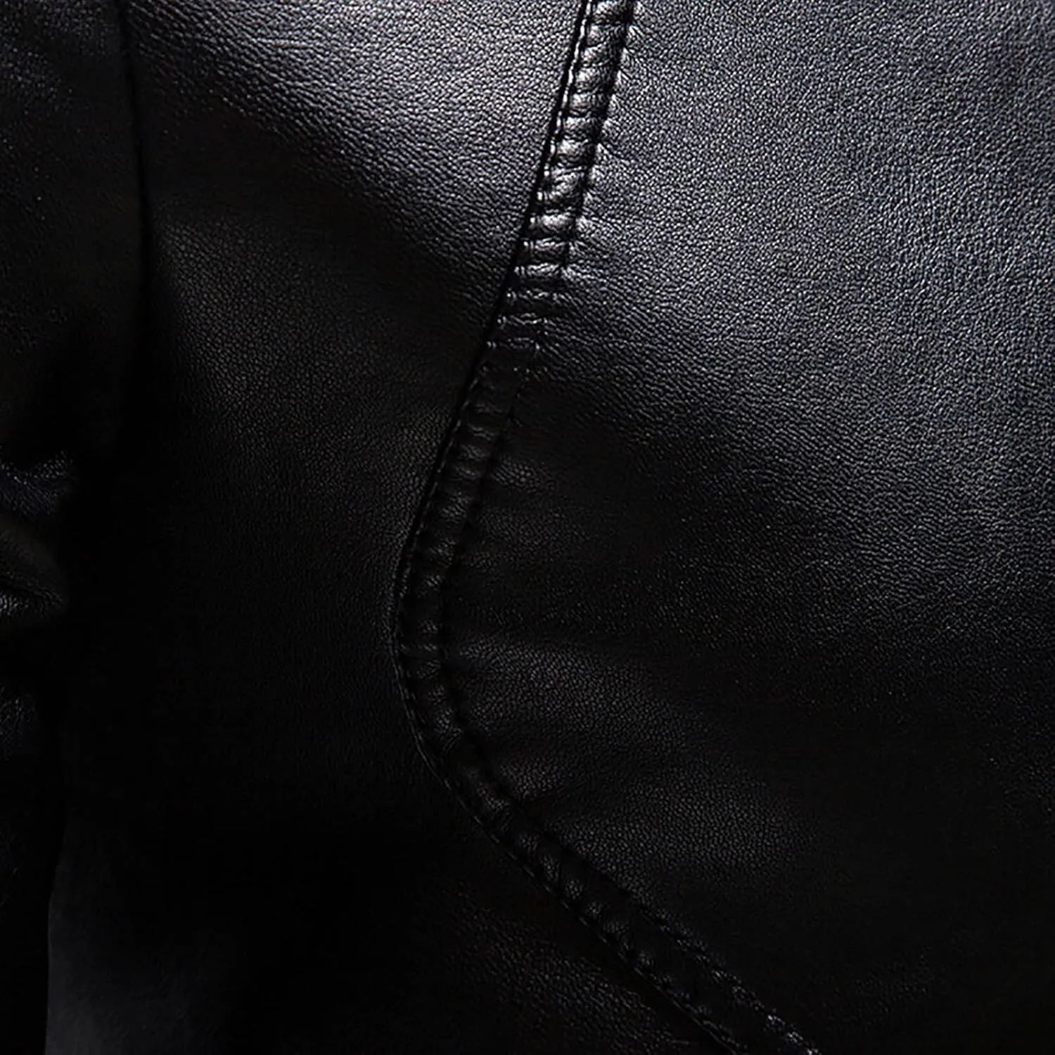 Dgoopd Men Leather Jacket Stand Collar Moto Jacket Waterproof Windproof Motorcycle Jacket Zip up Biker Jacket Leather Coat