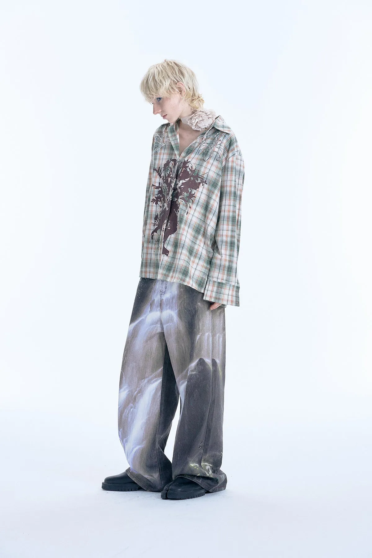 Digital Print Casual Pants