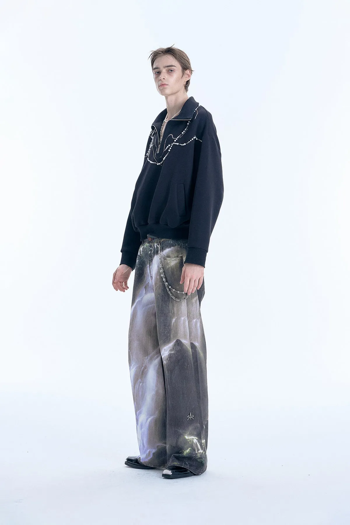 Digital Print Casual Pants