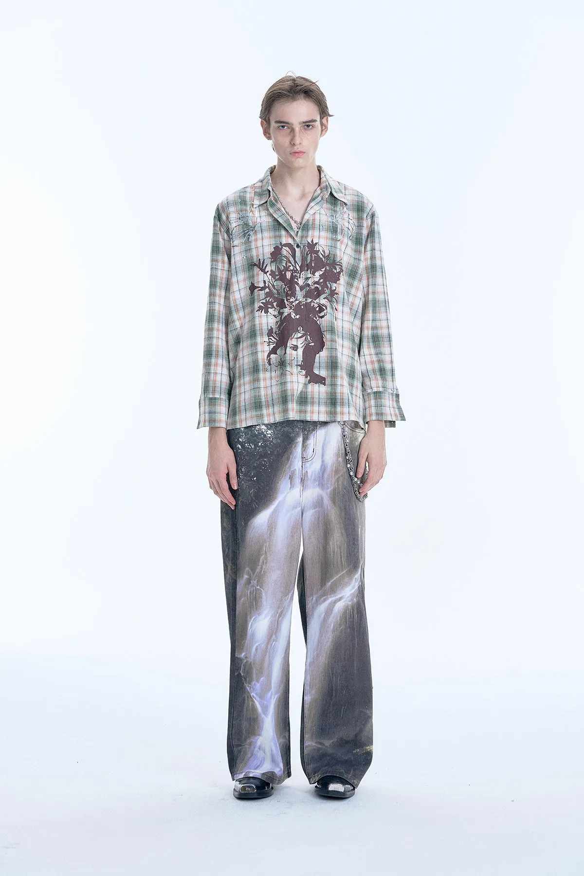 Digital Print Casual Pants
