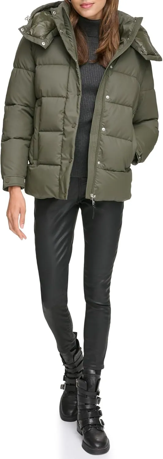 DKNY Womens Down Puffer Coat