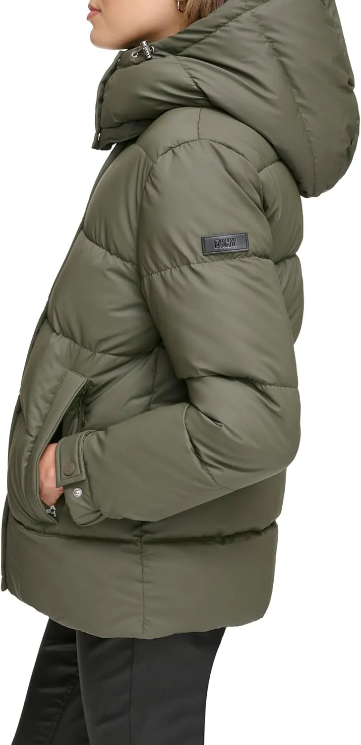 DKNY Womens Down Puffer Coat