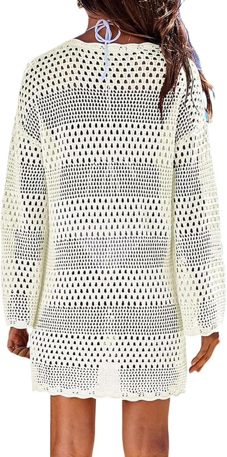Dresses for Women Cover Up Summer Bathing Suit Coverup Dress Knit Beach Dress Beach Vacation Sundress 2025
