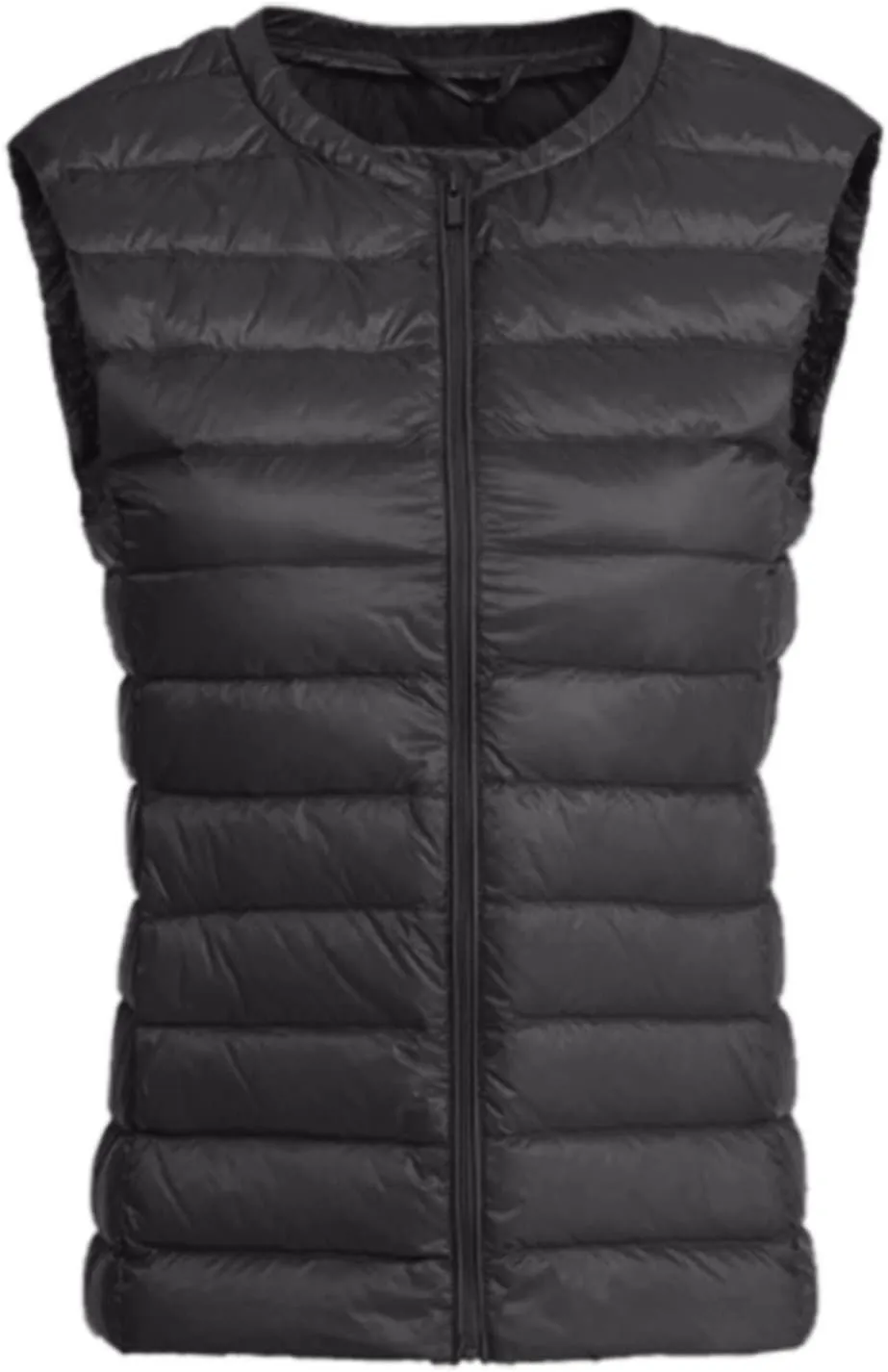Fall Long Puffer Vest One Morality Warm V Neck Thin Down Vest Inside Trendy Winter Coat Outerwear Vest for Women