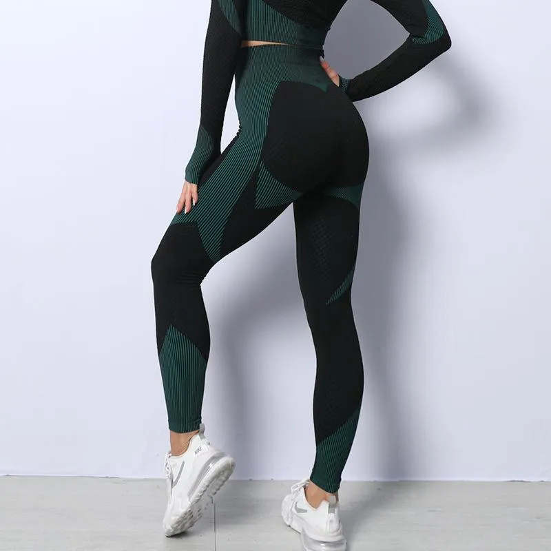 FashionSierra - Women's high waist lifting yoga pants quick dry compression pants for yoga running