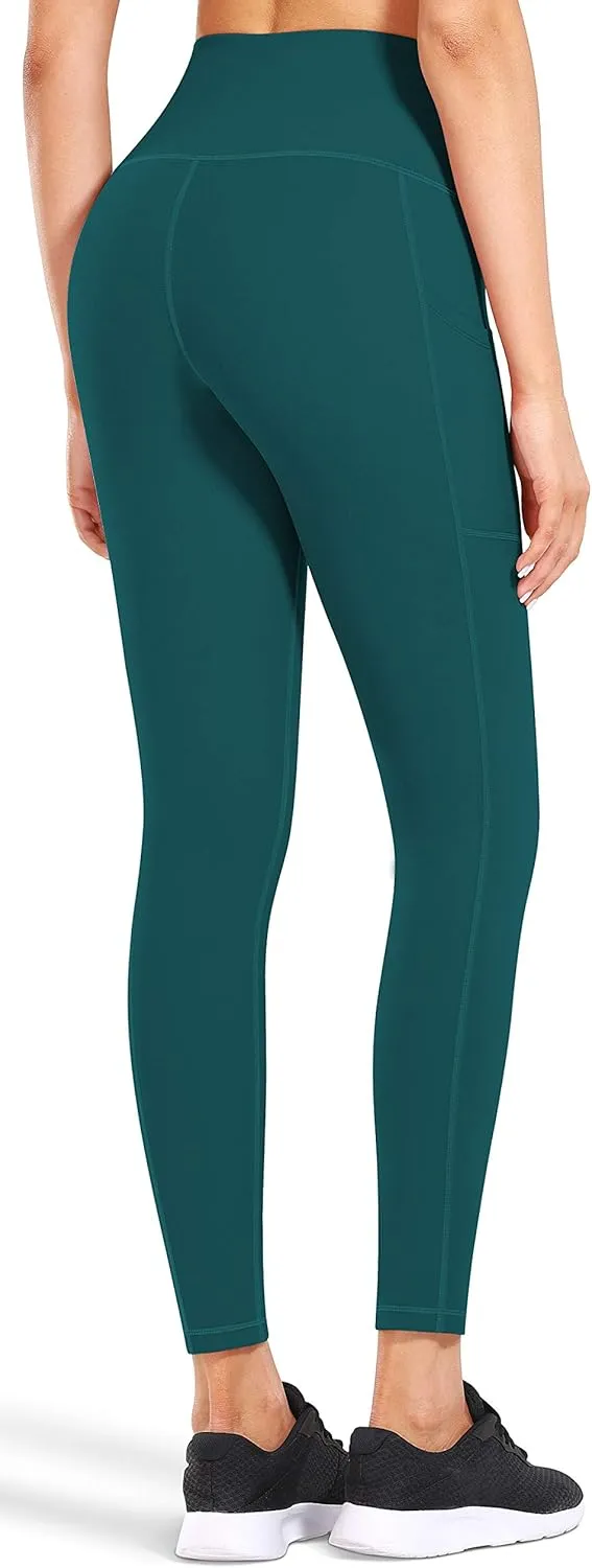 Fengbay High Waist Yoga Pants, Pocket Yoga Pants Tummy Control Workout Running 4 Way Stretch Yoga Leggings