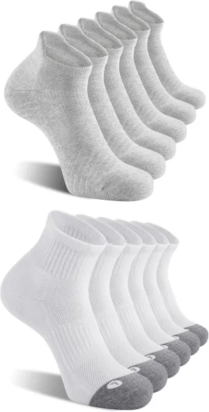 FITRELL 12 Pack Men's Athletic Running Ankle Socks and Low Cut Tab Sport Socks for Men