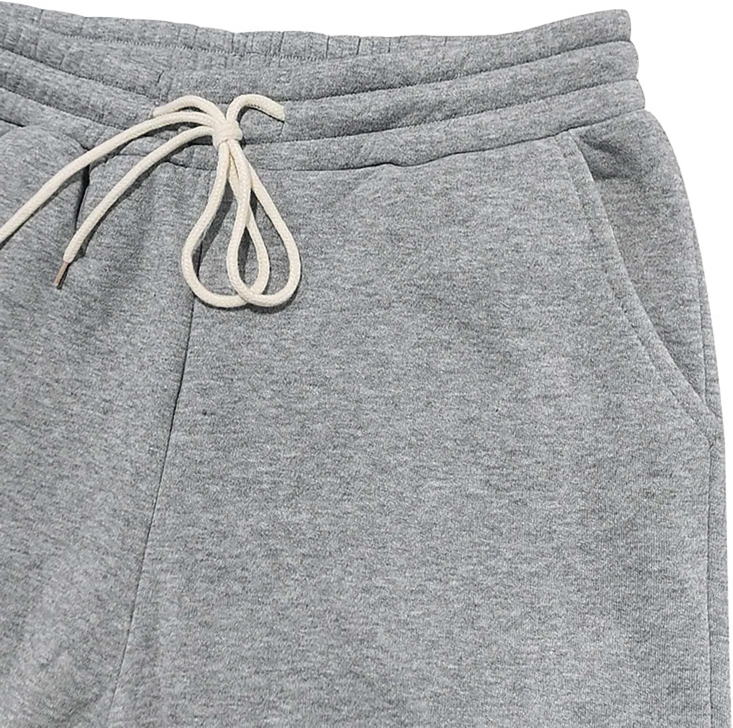 Fleece Lined Cargo Sweatpants for Men Baggy Drawstring Waist Joggers with Pockets Gym Workout Heavyweight Trousers