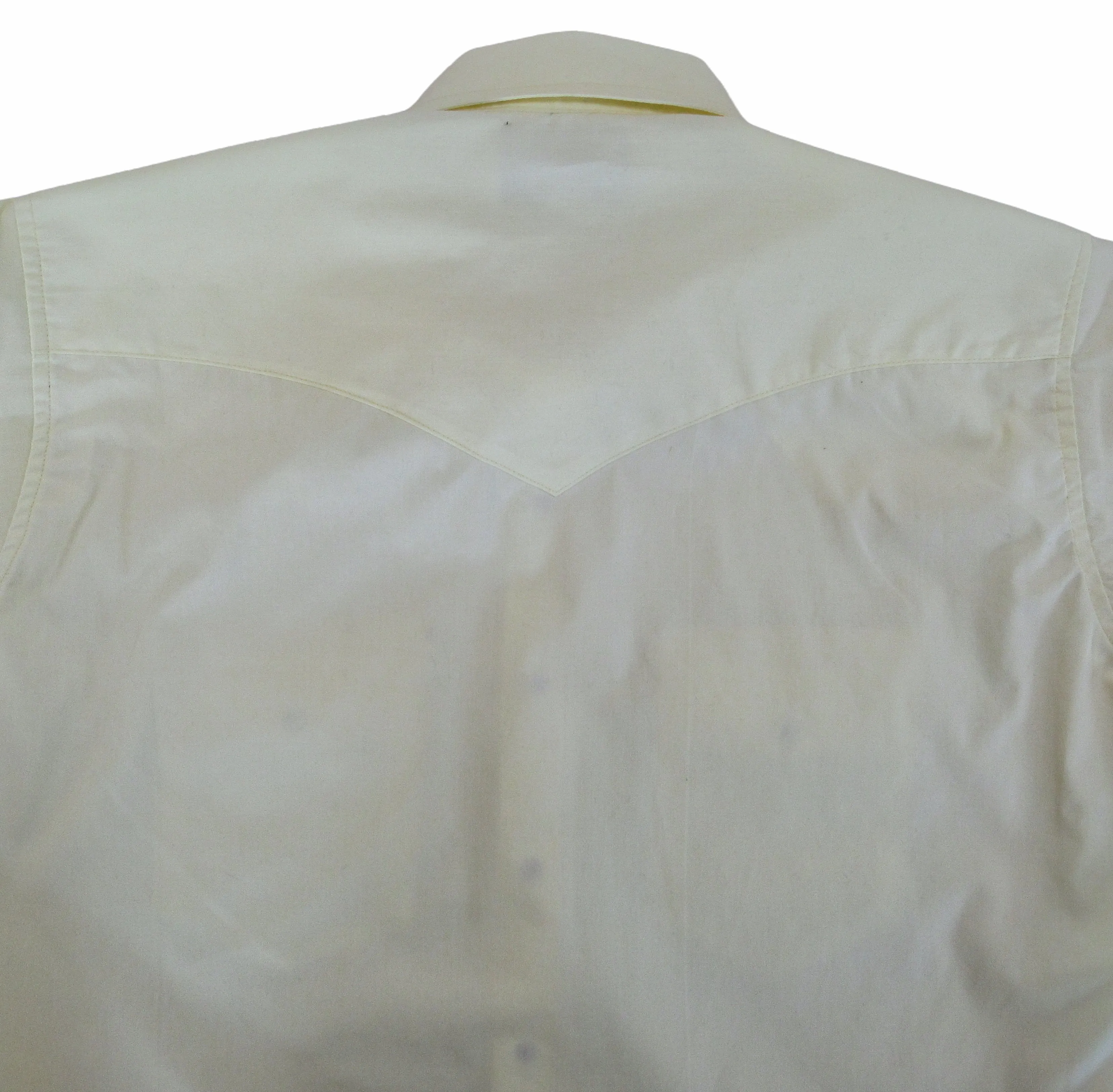 Flying R Ranchwear - Western Solid - Pale Yellow - Short Sleeve Snaps